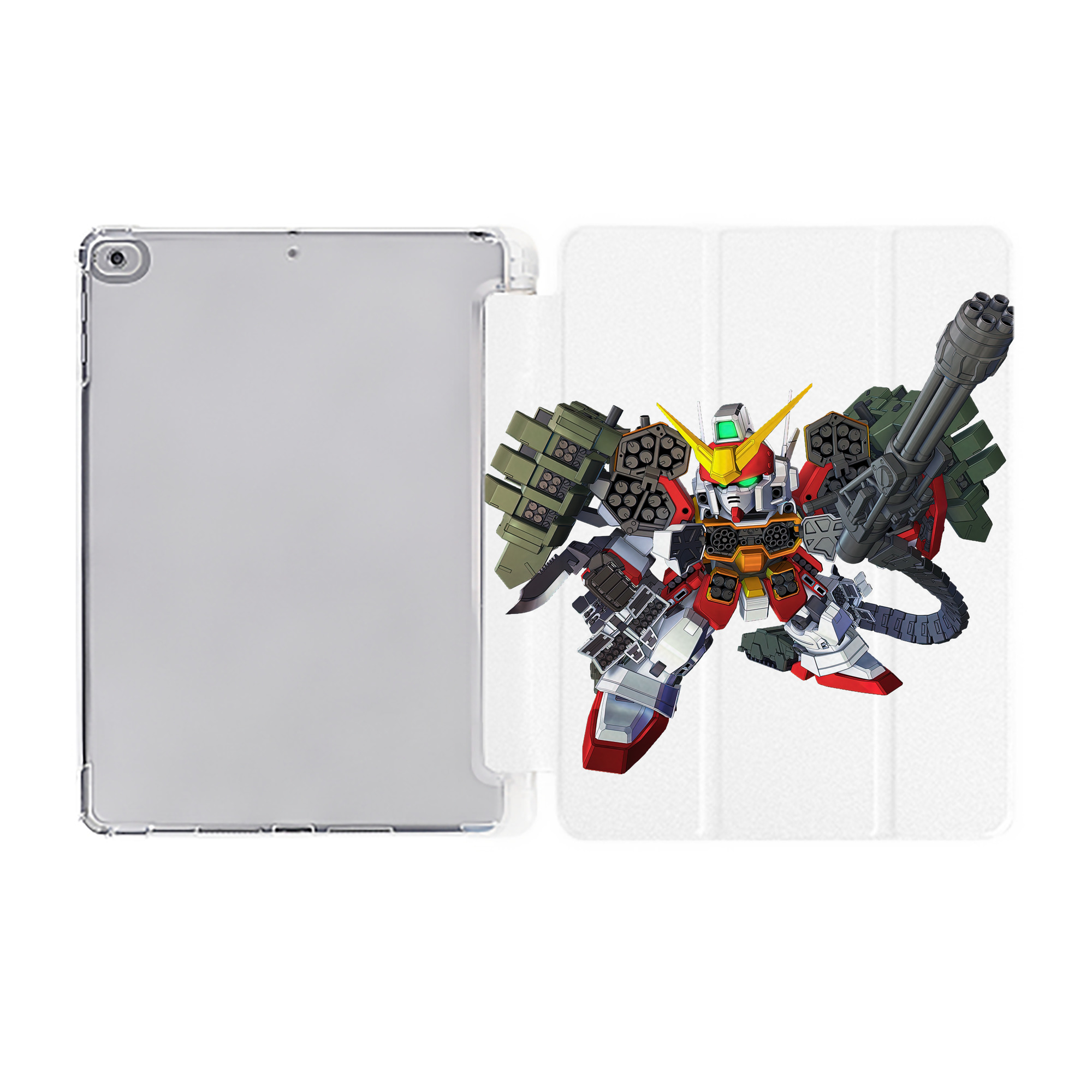 （画像用） 機動戦士ガンダム Mobile Suit Gundam IPad ケース ペン収納付き 三つ折りスタンド PUレザー×シリコン 対応機種9.5/10.5/10.9インチ